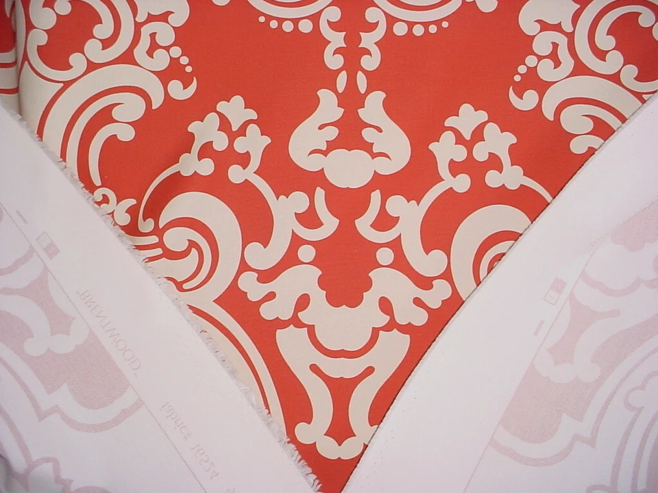 6Y Scalamandre SC 000316524 Brentwood Coral Sand French Damask Upholstery Fabric - Image 4 of 4
