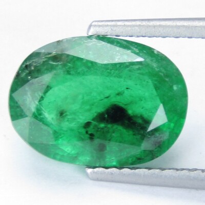 3.20Cts Elegants Natural Zambian Emerald 12x8.6mm Oval Shape Collection Gemstone
