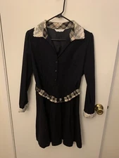 Kinloch anderson dress With Belt blue Long Sleeves With Lace Size 38 Women