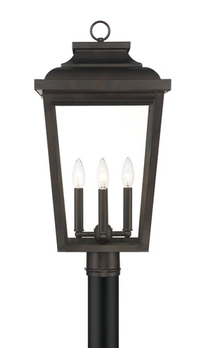 Minka Lavery Irvington Manor 4 Light Outdoor Post Mount, Chelesa Bronze - Picture 4 of 5