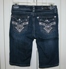 Set of 2 Youth Girl's L.A. Idol Denim Bling Embellished Bermuda Shorts - Size 12 — photo 3
