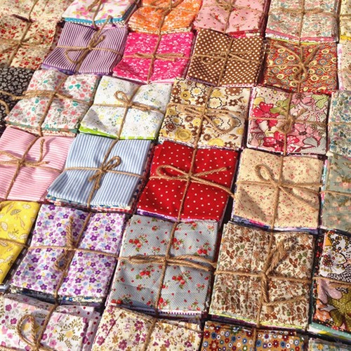 100* Mixed Color Floral Pre-Cut Bundle Charm Cotton Quilting Fabric Decor Home - Picture 3 of 8