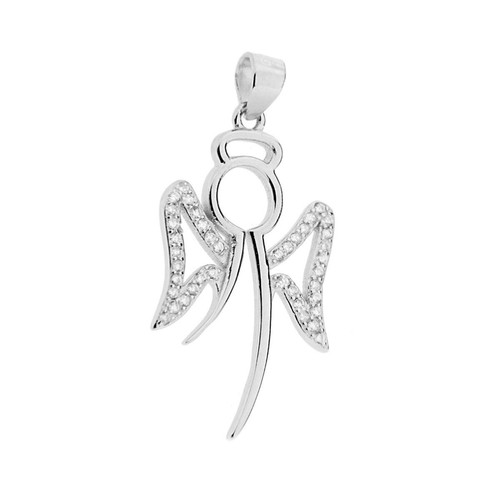 Ciondolo Con Collana Angelo Custode A Forma Di Cuore, Argento Sterling 925 Con Zirconi, Gioiello Per Donne E Ragazze, Lunghezza Catena 38 Cm, Regalo In Scatola Portagioie - 5