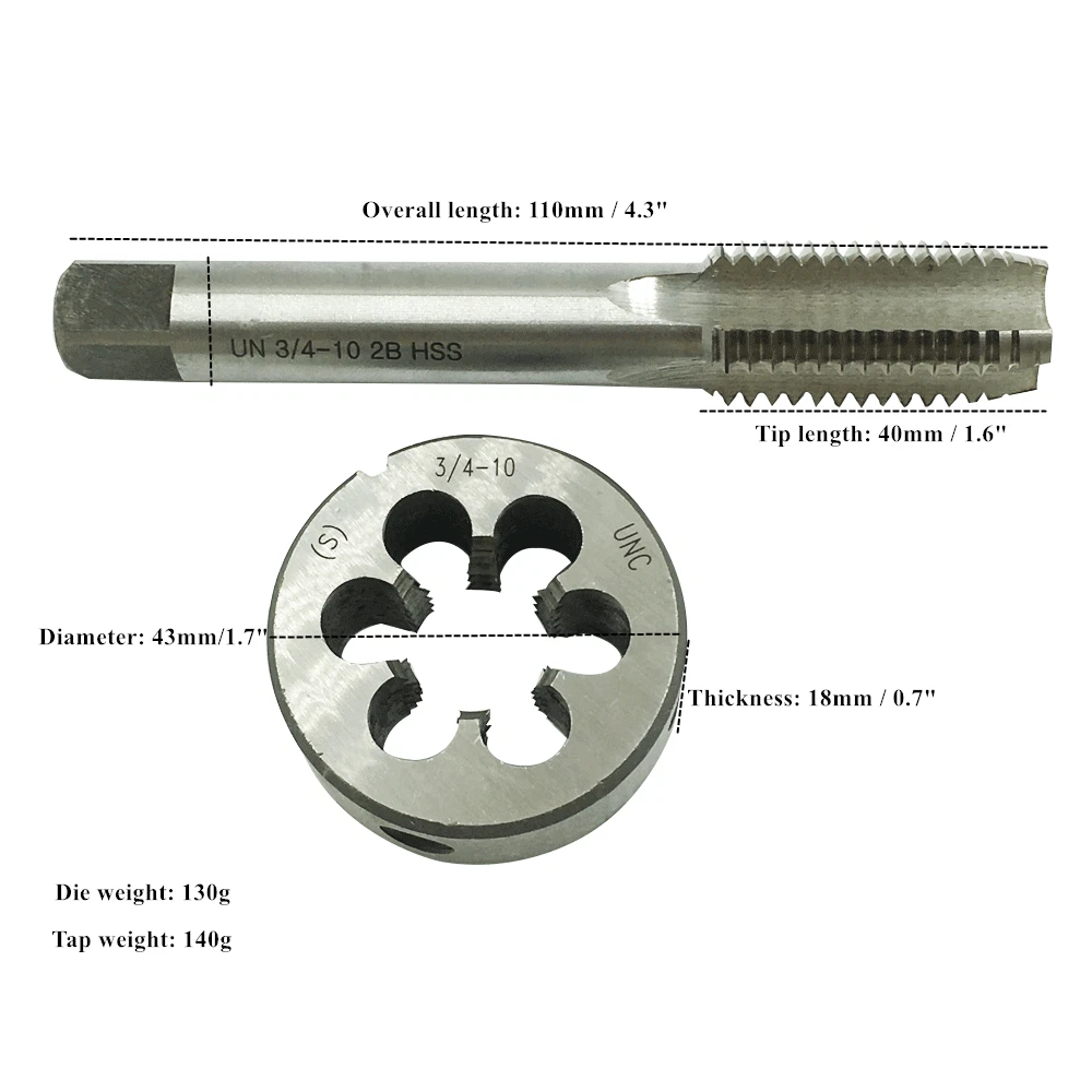 18mm tap and on sale die