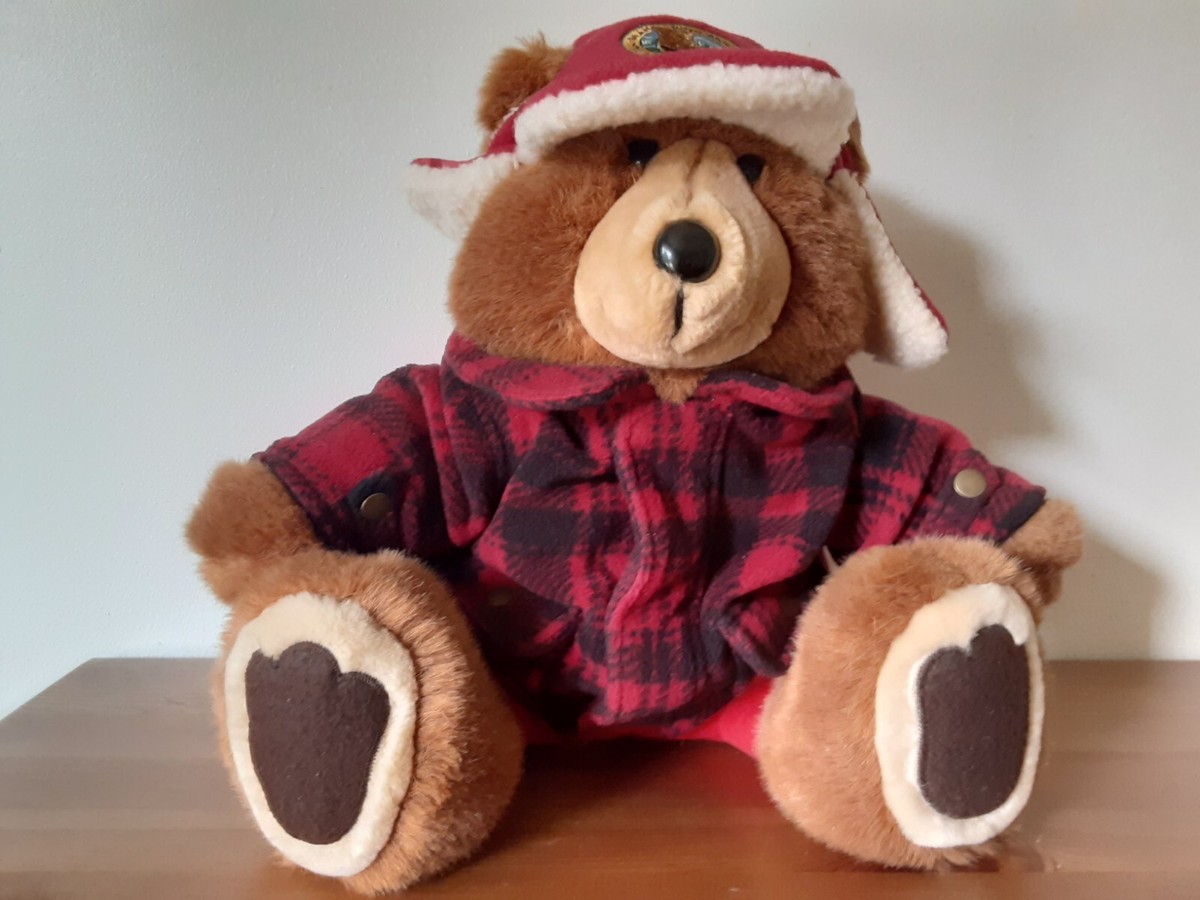LL BEAN 90th Anniversary Teddy Bear by Dakin Dressed in Plaid