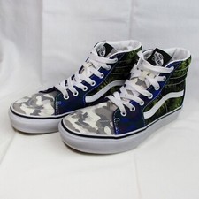 VANS OFF THE WALL SK8 Sneakers Youth Size 4 Mixed Camo Colorful Hi Top Skater