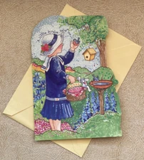 Little Bird Told Me Happy Birthday Greeting Card Sandi Gore Evans Vintage