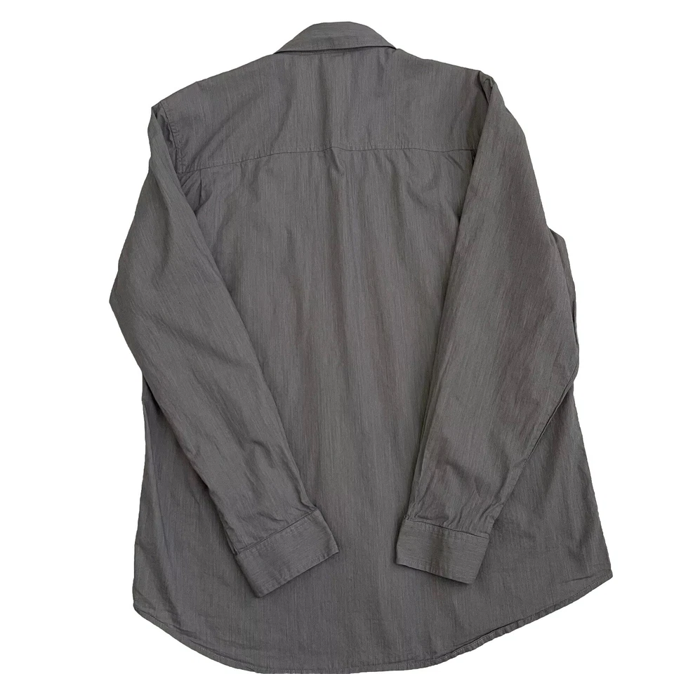 Рубашка на пуговицах Krew XL серая L/S 100% хлопок повседневная офисная опрятная классическая - Изображение 2 из 4