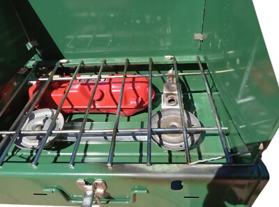 Vintage Coleman Gas 2 Burner Camp Stove 425E499 Retro Camping Gear In Box
