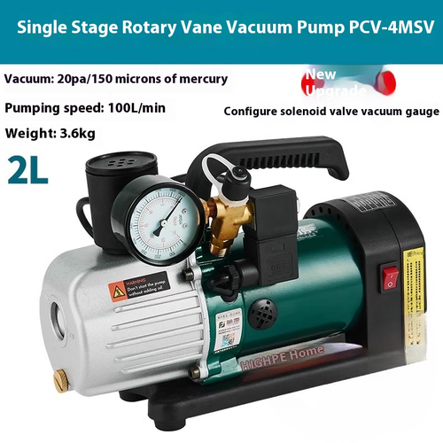 220V 1.8CFM 1 Stufe Kältemittel Vakuumpumpe Drehschieber Klimaanlage 20PA - Bild 11 von 18