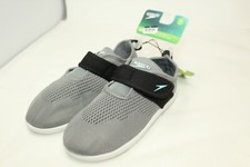 NWT Boys 'Shore Explore' SPEEDO Kids Size XL 11/12 Gray Slip on Water Shoes