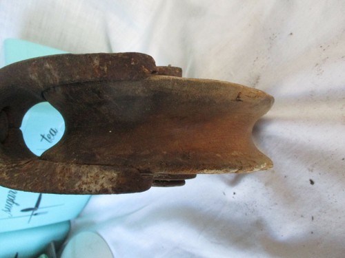 Antique Cast Iron Myers OK Barn Rope Pulley H 311 318 Rustic Hay Barn Primitive - Picture 11 of 11