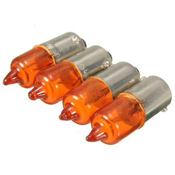 4PCS Motorcycle Motorbike Mini Indicator Bulbs Halogen BA9S Base Amber 12V 21W - Foto 10