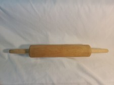 Vintage Primitive Farmhouse Wood Rolling Pin 10" Roller Unmarked 1.5lbs Great 