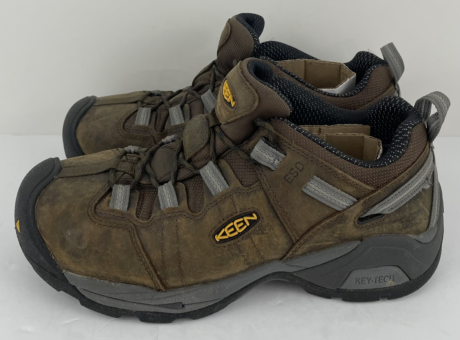 Scarpe da lavoro marroni KEEN Utility da uomo punta bassa in acciaio taglia 10 EE