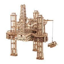 Wood Trick Offshore Rig Platform Wooden 3d Mechanical Model Kit Puzzle DIY