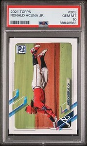 2021 Topps #263 Ronald Acuna Jr. Atlanta Braves PSA 10