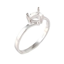 Semi Mount Ring 925 Sterling Silver Jewelry Ring Setting Size 7X5 MM Pear Shape