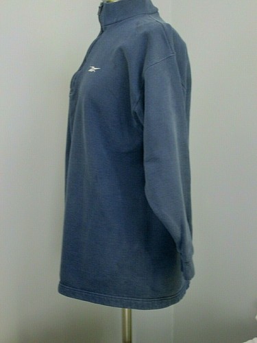 Felpa Reebok blu uomo/donna taglia M circonferenza petto 41 manica lunga finto collo 24950 - Foto 3 di 7
