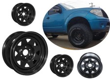 4X RUOTA ACCIAIO 17X8 6X114,3 ET0 per NISSAN NAVARA D40 PATHFINDER R51 2010- 