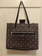Steve Madden Black/gray Large Tote Bag Blivia Euc!