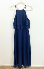 Jenny Yoo Collection Charlie Ruffle Chiffon Bridesmaids Long Maxi Dress Size 6
