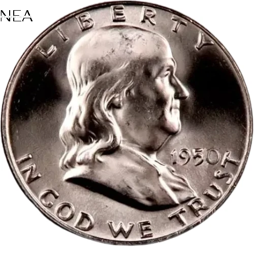 1950 Franklin Half Dollar ~ Gem BU (Full Bell Lines - FBL) ~ 90% Silver