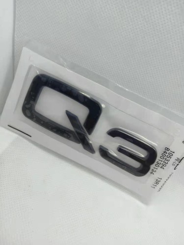 Logo Q3 Audiq3 Stickers Autocollant Emblème Noir brillant - Picture 2 of 2