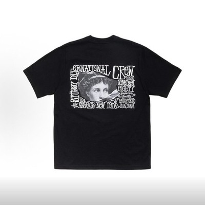 Stussy SS26 VICTORIA TEE tee Summer t-shirt Black - White | eBay