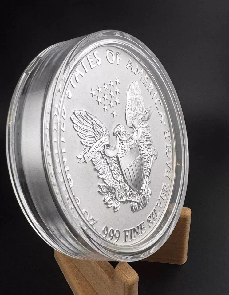 150 Years of Dollars 1986–2025 Silver Eagle Type 1 2oz .999 Silver-320 G Brass - Image 4 of 4
