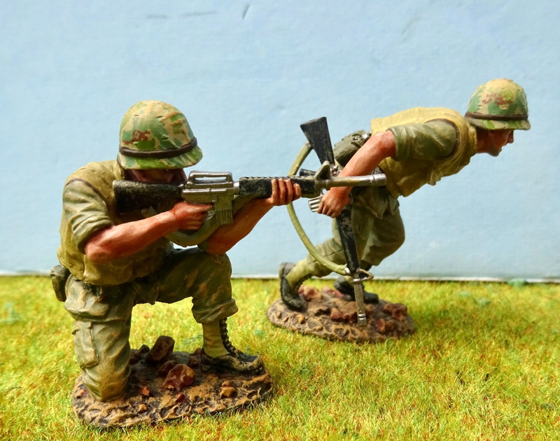 king &country  54mm VN036/38 Vietnam American marines 2 figs 2018 MIBoop