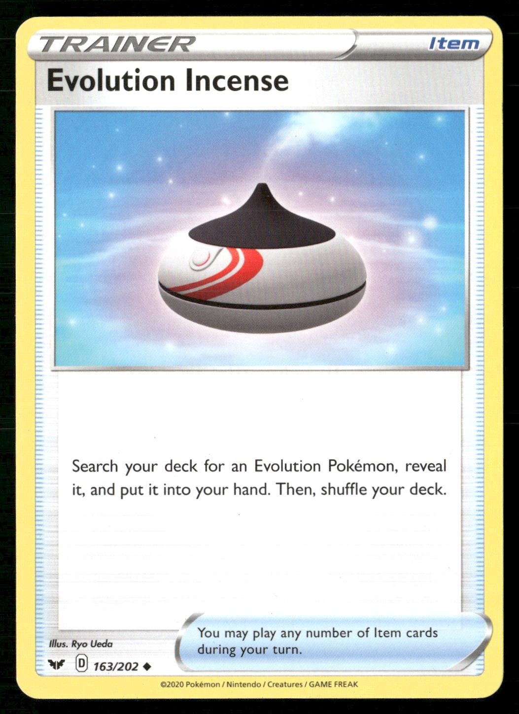 Evolution Incense 163/202 Uncommon Sword & Shield Pokemon Heavily Played