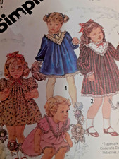 Simplicity 5629 Dress Sewing Pattern Girls 1 VTG Cut Ruffled Cinderella Country