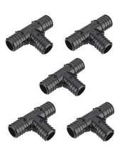 Pack of 5 Poly PPSU Pex Crimp Fittings 1" X1" X1" Tee For Pex Tubing Connecti...