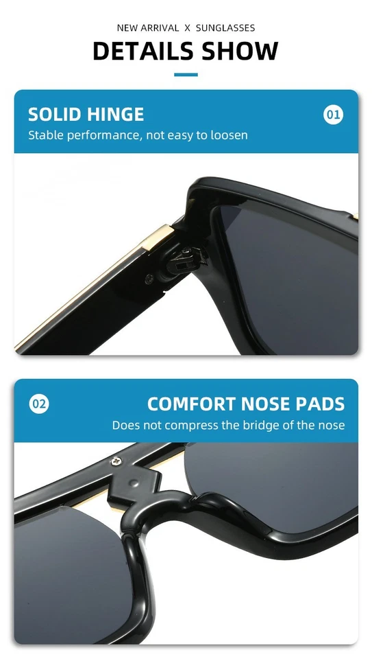 Gafas de sol Versace cuadradas para hombre al aire libre gafas a prueba de ultravioletas + caja Foto 3 de 4