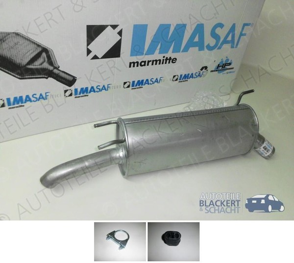 Imasaf ESD Auspuff Endtopf+Anbauteile für Opel Omega B Kombi Diesel 2.0+2.2+2.5-image