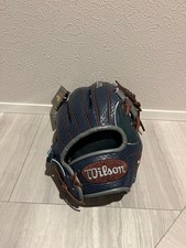 Gant de baseball Wilson mitaine en cuir marine 11,75 du Japon vintage droite