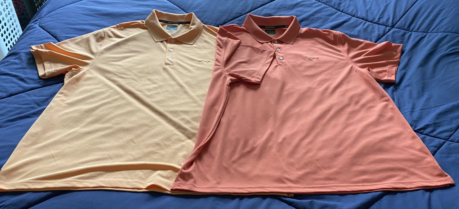 GREG NORMAN / JACK NICKLAUS MENS GOLF POLO S. SLEEVE SHIRTS 2XL PLAY &  STAY DRY