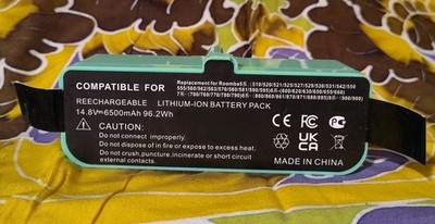 Upgraded 6500mAh 14.4V Battery Compatible for iRobot Roomba 500 600 700 800 900