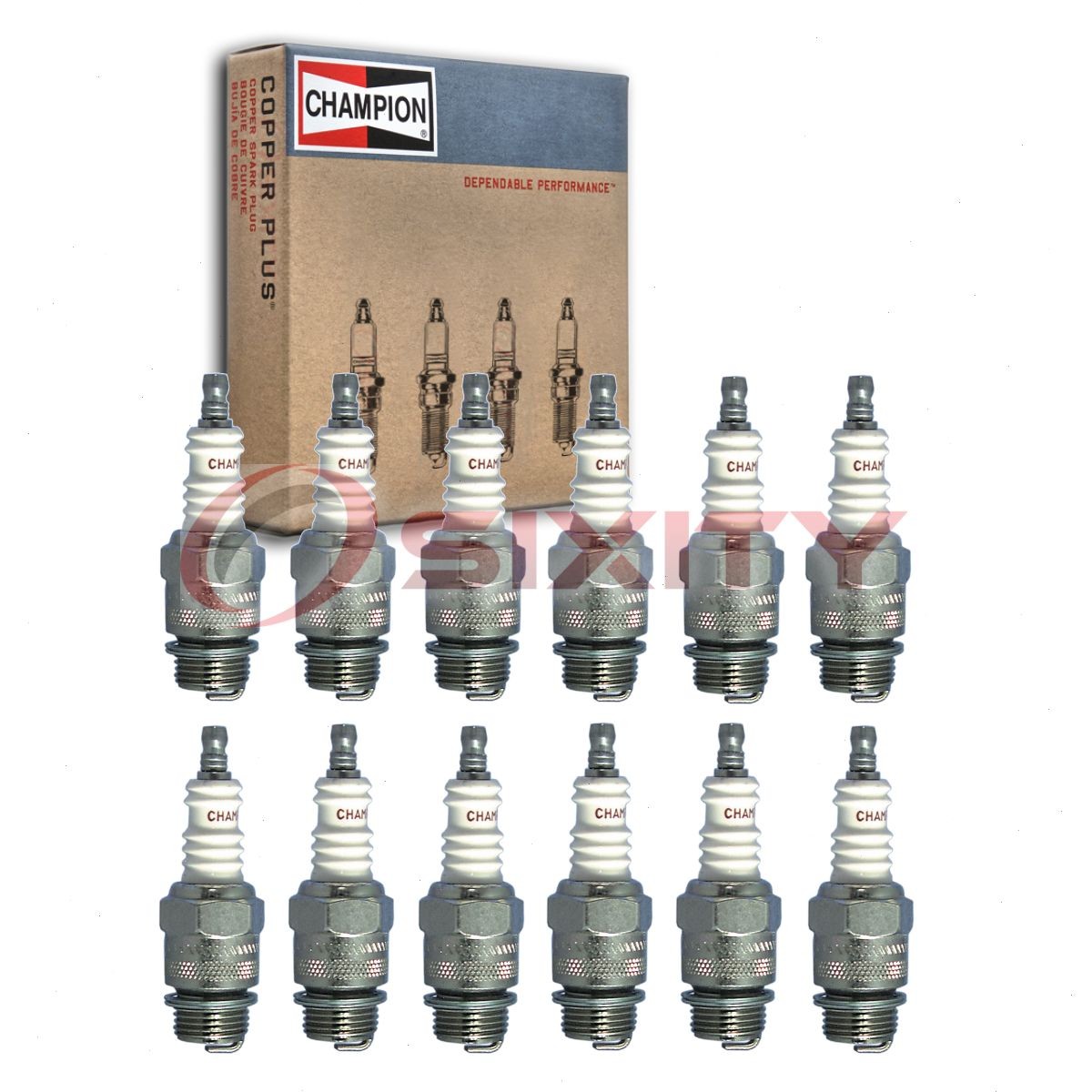 12 pc Champion Industrial Spark Plugs for 1936-1937 Cadillac Series 85 6.0L xu