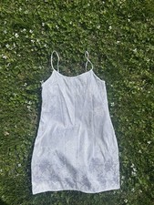 White Floral Full Slip for Women Regular Size 1 Pack Adjustable Strap Wireless