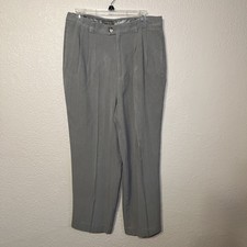 Tommy Bahama Vintage 90's Green 100 Silk Pleated Trouser Pants Size 14