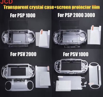 Clear Crystal Case Hard Shell For PSV 1000 2000 For PSP1000/2000 + Screen Film