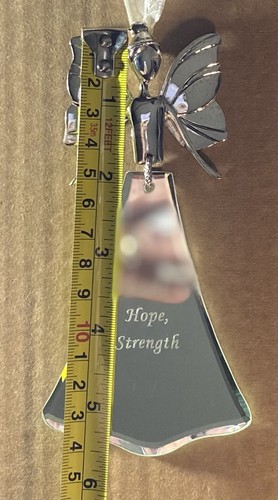 Q.C. Pass Angelic Reflections Ornament Mirror “ Faith Hope Strength “ 5.6” X 2” - Picture 10 of 13