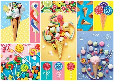 Favorite Sweets 500-Piece Jigsaw Puzzle (Dessert Collage)