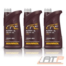 3x 1 L LITER MTF-4 GETRIEBEÖL 75W-80 API GL ...