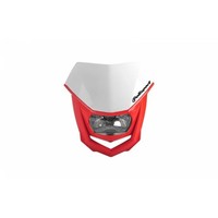 Maske Polisport Halo Rot/Weiß FüR Motorrad Ersatzteile ZubehöR Teile