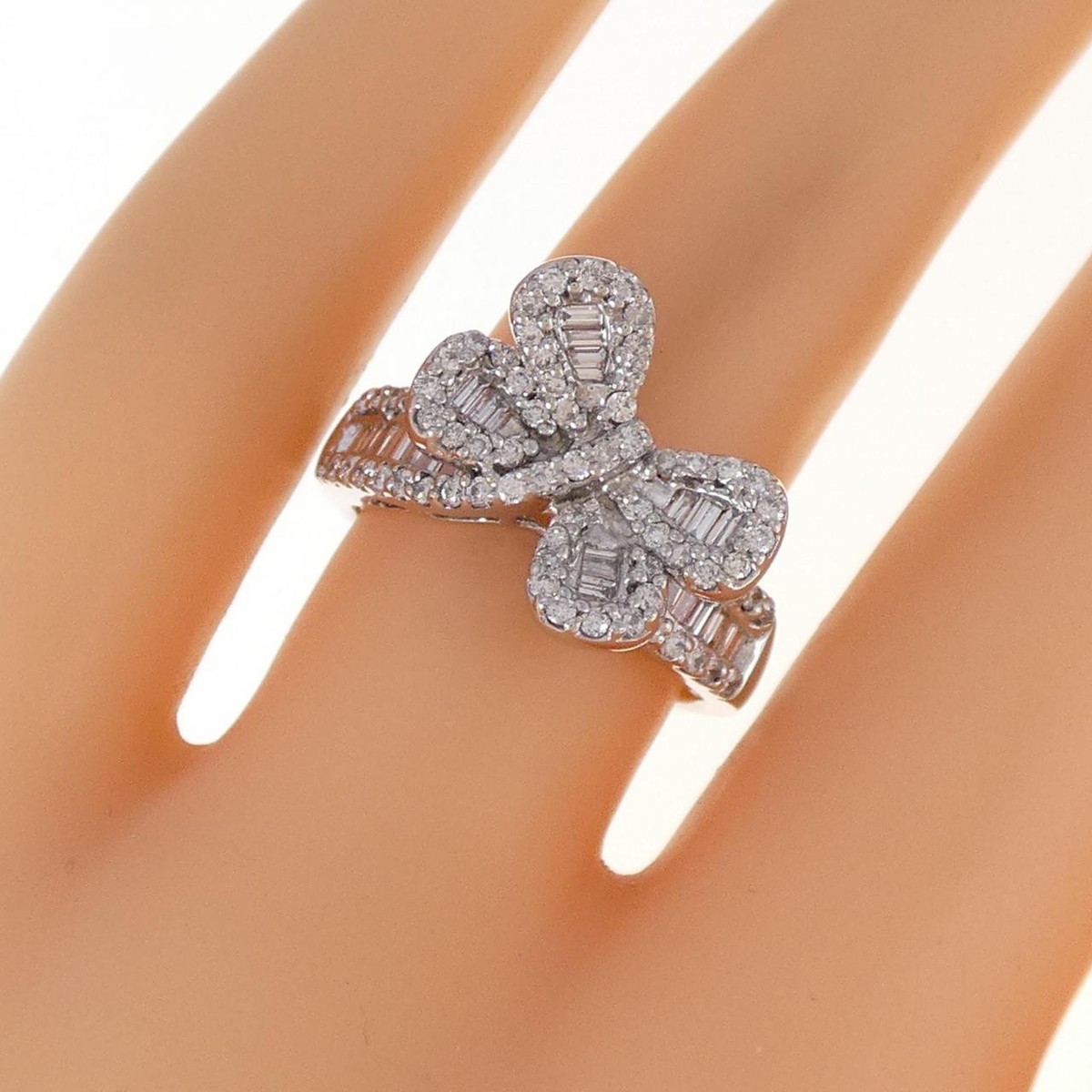 K18WG ダイヤモンド ヘッド Authentic K18WG Diamond Ring 0.26CT #270-003-918-8400 | eBay