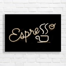 Espresso Neon Sign For Kitchen Picture Of Sepia Canvas Print Large Picture Wall