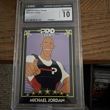 1991 Pro Stars Cereal Michael Jordan Ultra Rare Gem Mint 10 Extreme Low Pop